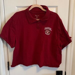 Zoe + Liv Women’s Cropped Harvard Polo Shirt Sz 3X